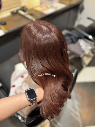 セミロング カラー 🤍たむら みなみ 銀座🤍のヘアスタイル