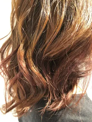 セミロング カラー ヘアアレンジ レイヤー×ヘッドスパ *保田遥*のヘアスタイル