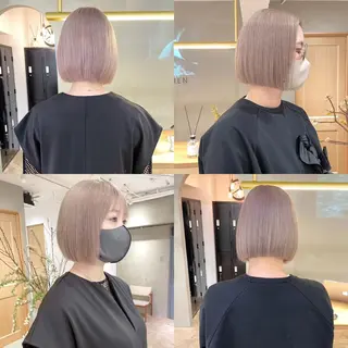 ミディアム ボブ/縮毛矯正 🌟梅田盛一🌟のヘアスタイル