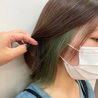 ミディアム カラー ショート/脱白髪染め ☆宇﨑悠実のヘアスタイル