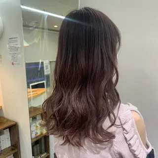 セミロング デジタルパーマ🫧 韓国風ヘア🫧サクラのヘアスタイル