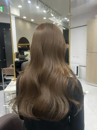 ロング カラー ヘアアレンジ ブリーチなしカラー/ ブラウン/レイヤーのヘアスタイル