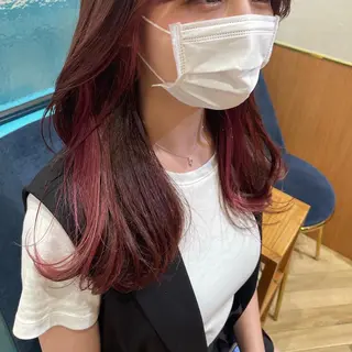 セミロング マンツーマン施術 山口つよしのヘアスタイル