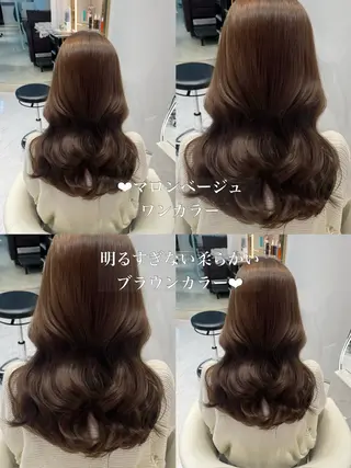 ロング カラー 𝑹𝒊𝒉𝒐🎀 名駅/大人韓国ヘアのヘアスタイル