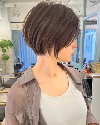 ショート カラー パーマ 平川 一真のヘアスタイル