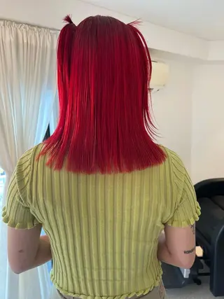 カラー ブリーチカラー🎀 韓国風/寺門美優のヘアスタイル