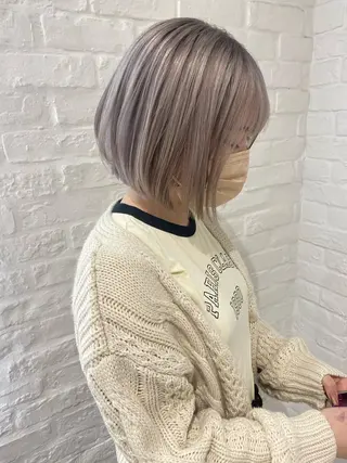 ミディアム カラー 🍀透明感抜群🍀/ ハイトーンカラーのヘアスタイル