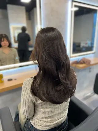 ロング カラー ヘアアレンジ レイヤー×透明感カラ ーHAYATOのヘアスタイル
