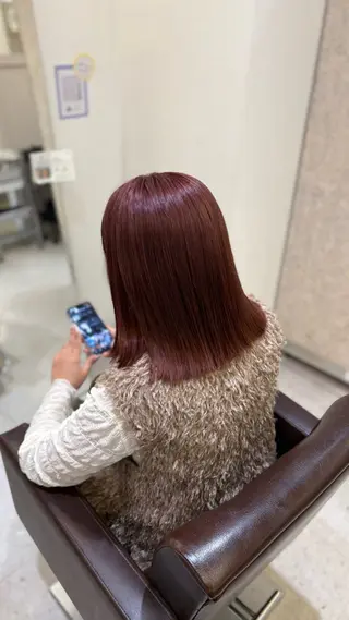 ミディアム カラー 門田 夏鈴のヘアスタイル