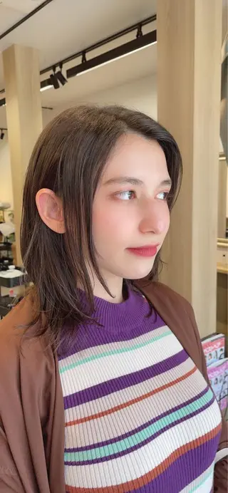 ミディアム カラー ボブ特化美容師 🌈うめつたいがのヘアスタイル