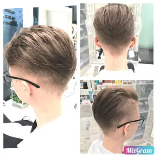 ショート カラー パーマ メンズ 田中 慎也のヘアスタイル
