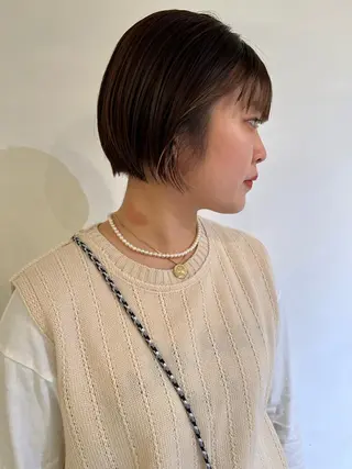 ショート ブリーチカラー🎀 韓国風/寺門美優のヘアスタイル