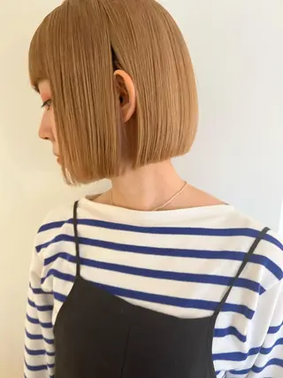 ミディアム ブリーチカラー🎀 韓国風/寺門美優のヘアスタイル