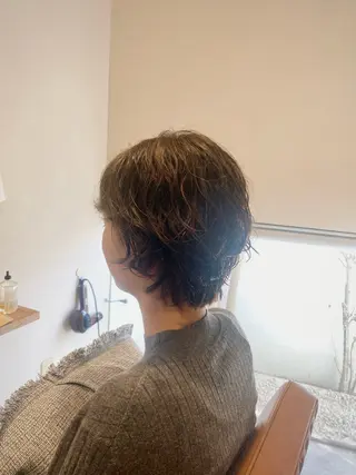 パーマ 酸性ストレート/ブリ ーチなしWカラー河本のヘアスタイル