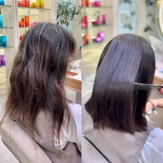 カラー Wカラー┆ブラウン ┆うる艶┆ゆうはのヘアスタイル