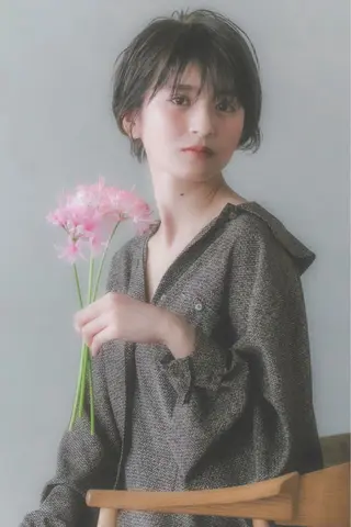ショート カラー 🪻花屋併設🪻秀島 有紀のヘアスタイル