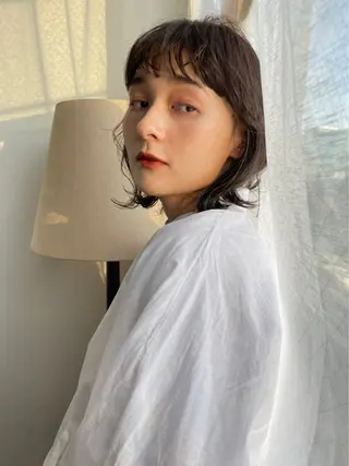 カラー Risa🐈‍⬛/ グレージュ/透明感のヘアスタイル
