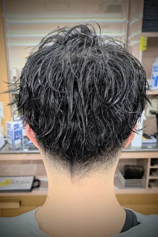 ショート パーマ 理容プラージュ燕三条 福井のヘアスタイル