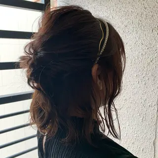 ミディアム ヘアアレンジ chouette/ 根本優希のヘアスタイル