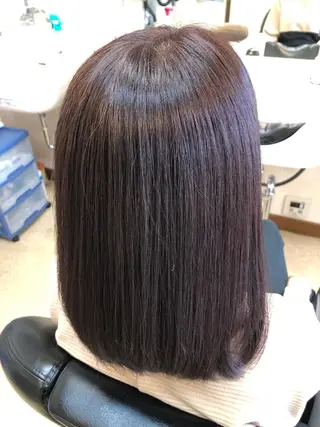 セミロング カラー 石塚 浩のヘアスタイル
