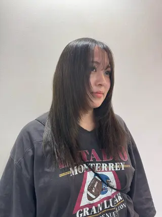 ロング カラー カーリーパーマ/ 透明ｶﾗｰ/MIKUのヘアスタイル