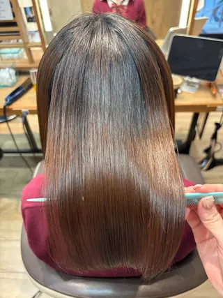 ミディアム ゆうこ🍀髪質改善/ ストレート/艶カラーのヘアスタイル