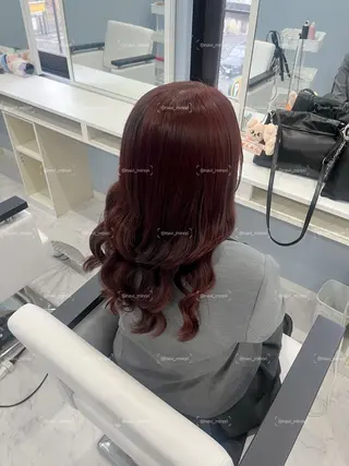 セミロング ヘアアレンジ Hairset minoriのヘアスタイル