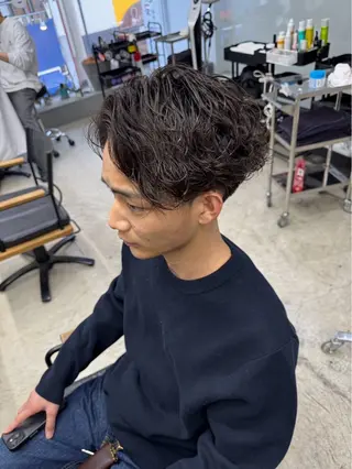 ショート パーマ メンズ メンズ専門サロン wokeのヘアスタイル