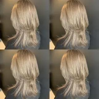 ミディアム カラー ✨縮毛矯正✖︎顔周り レイヤー✨ナカムラのヘアスタイル