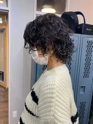 ミディアム パーマ 低ダメージパーマ ケアパーマ/武田明大のヘアスタイル