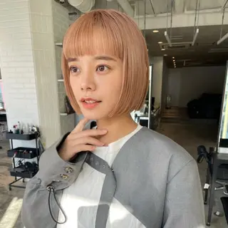 ショート カラー 透けるカラー 🫧かふうのヘアスタイル