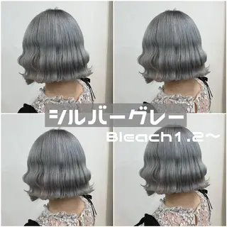 ミディアム カラー ヘアアレンジ 渋谷🩶ハイトーン 🩶FUMUのヘアスタイル