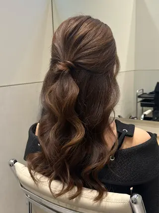 セミロング ヘアアレンジ 銀座/ヘアセット/ 島村美帆のヘアスタイル