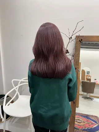 セミロング カラー ヘアアレンジ ena/ブリーチなし 透明感・レイヤー🎀のヘアスタイル
