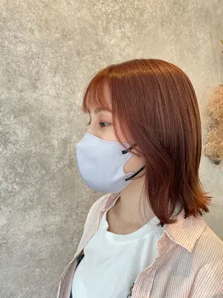ミディアム カラー たなか りなのヘアスタイル