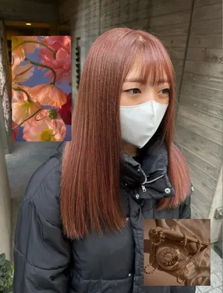 セミロング 【美ボブ.艶カラー. 梅田茶屋町】midoのヘアスタイル