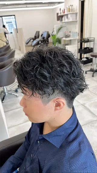 ショート パーマ メンズ 🏆メンズヘア特化 🥇代表りんぺーのヘアスタイル