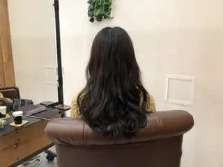 ロング パーマ くせ毛カット終着点 カワサキトオル溝の口のヘアスタイル