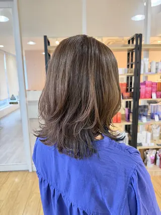 ミディアム カラー 鹿児島 聖来のヘアスタイル