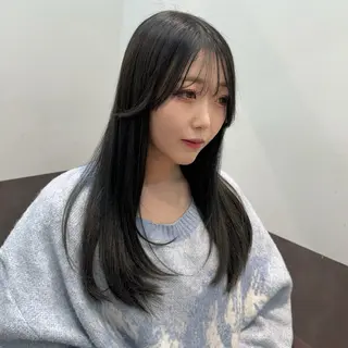 ミディアム 顔周りレイヤー/新宿 /モテ艶カラー/航介のヘアスタイル