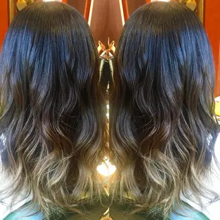 セミロング カラー 宮下 浩一のヘアスタイル