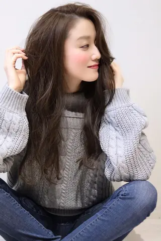 ロング カラー パーマ 及川 翔のヘアスタイル