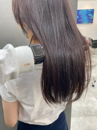セミロング カラー パーマ ヘアアレンジ メンズ キッズ ネイル マツエク・マツパ 韓国🇰🇷レイヤー カットオリーブカラーのヘアスタイル