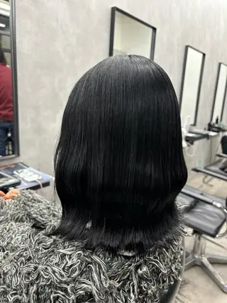 セミロング カラー すぐ巻ける縮毛矯正 🍀勝倉　麗のヘアスタイル