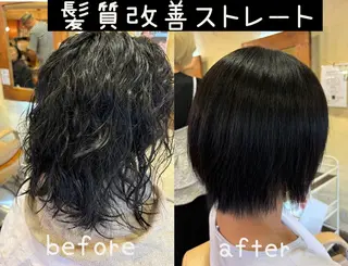 ミディアム 大鹿 数馬のヘアスタイル