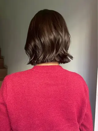 ミディアム カラー つやつやブラウンカラ ーあすかのヘアスタイル