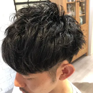 ショート パーマ メンズ 金子 富士のヘアスタイル
