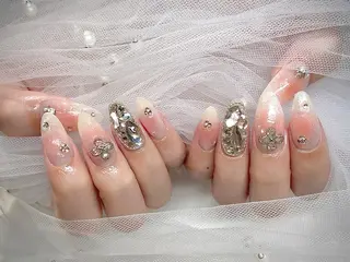 ネイル I-nailロング /ワンホン/キラキラのネイルデザイン