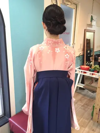 セミロング ヘアアレンジ 早朝✨ヘアセット 着付け/清水玲歌のヘアスタイル