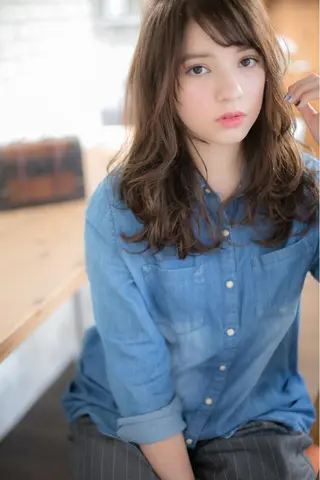 ミディアム カラー パーマ 髪質改善、縮毛矯正 店長浅野太郎のヘアスタイル